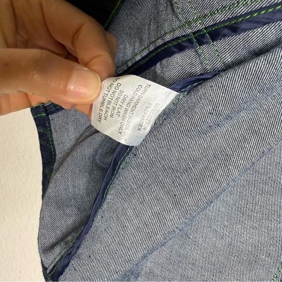 I.AM.GIA Sinead Navy and Green Tiger Cropped Jean Trucker Jacket NWOT - Picture 11 of 15